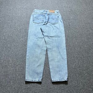 Vintage Levis 521 Tapered Leg Jeans 10 Petite Light Wash High Rise 90s USA Made